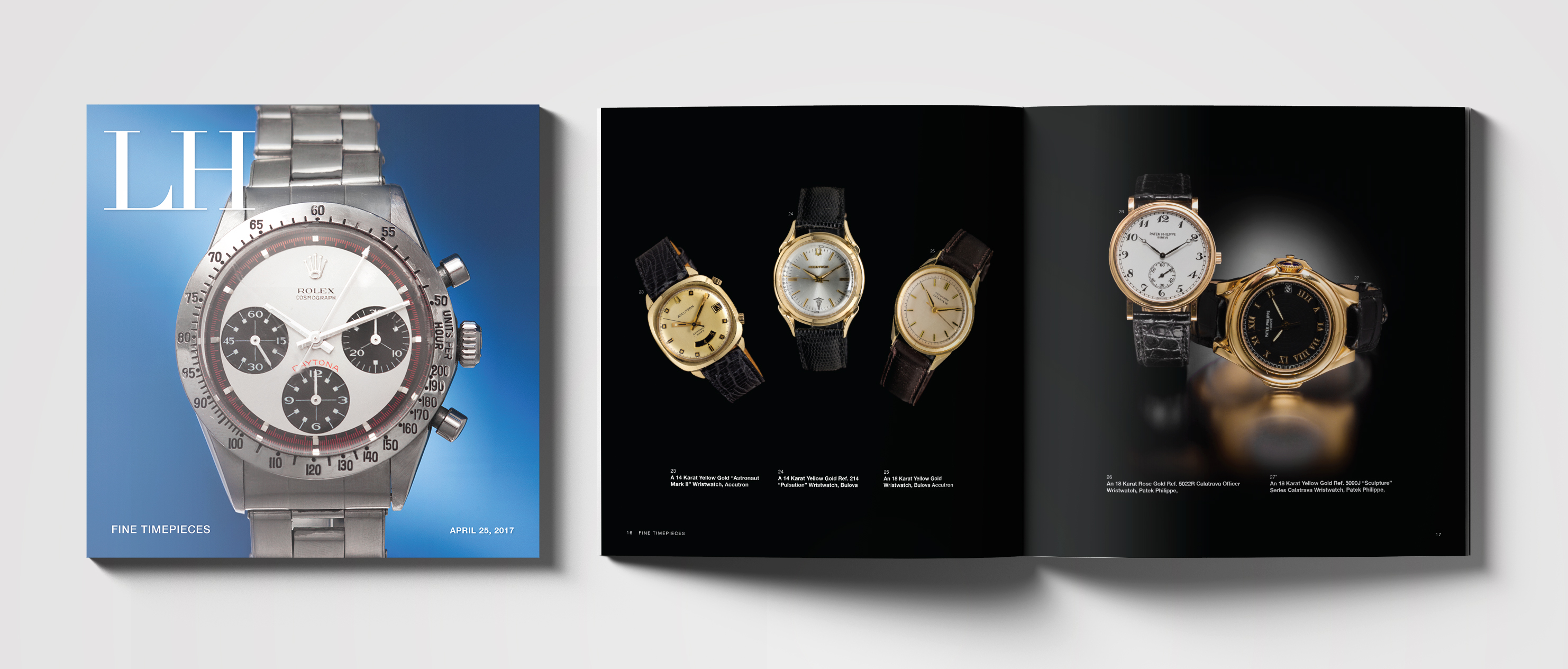 Timepieces catalogue design
